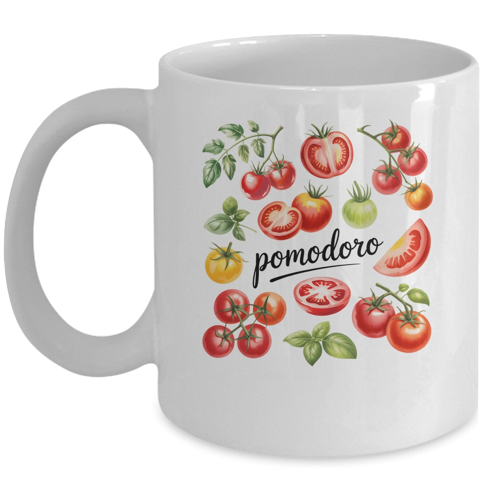 Tomato Cottagecore Pomodoro Fruit Vegetable Garden Picnic Mug | siriusteestore