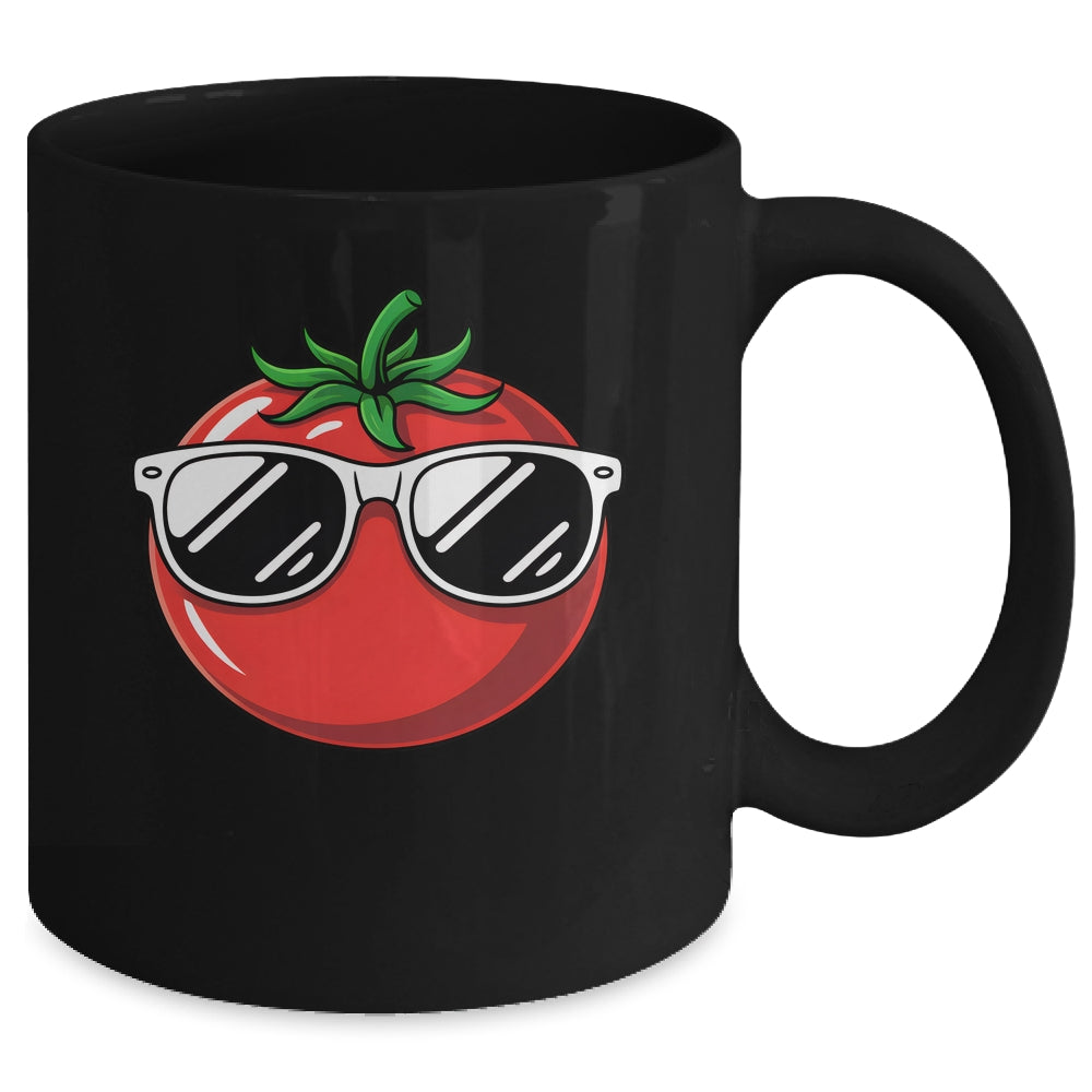 Tomato With Sunglasses Funny Tomatoes Boys Girls Kids Mug | siriusteestore