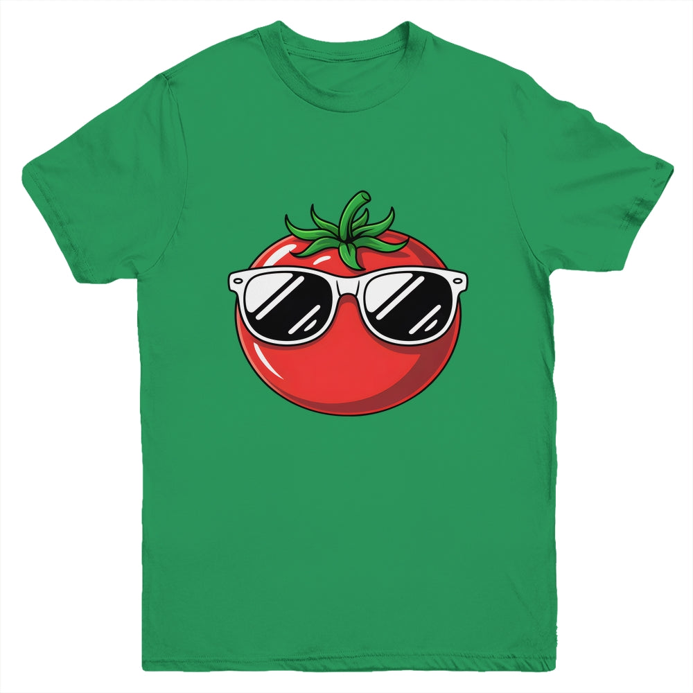 Tomato With Sunglasses Funny Tomatoes Boys Girls Kids Youth Shirt | siriusteestore