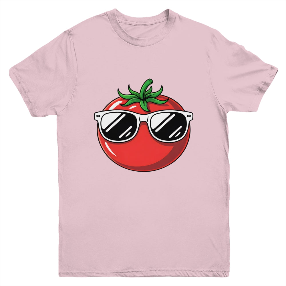 Tomato With Sunglasses Funny Tomatoes Boys Girls Kids Youth Shirt | siriusteestore