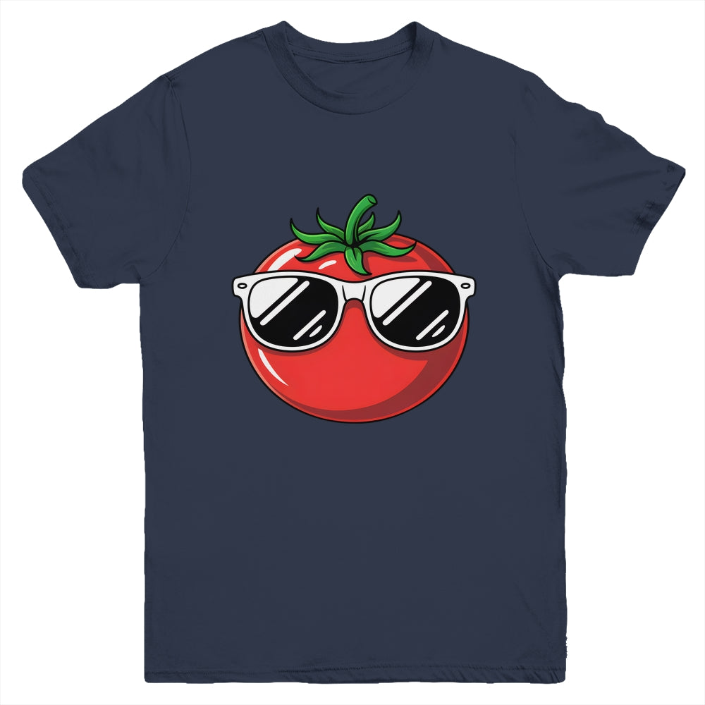 Tomato With Sunglasses Funny Tomatoes Boys Girls Kids Youth Shirt | siriusteestore