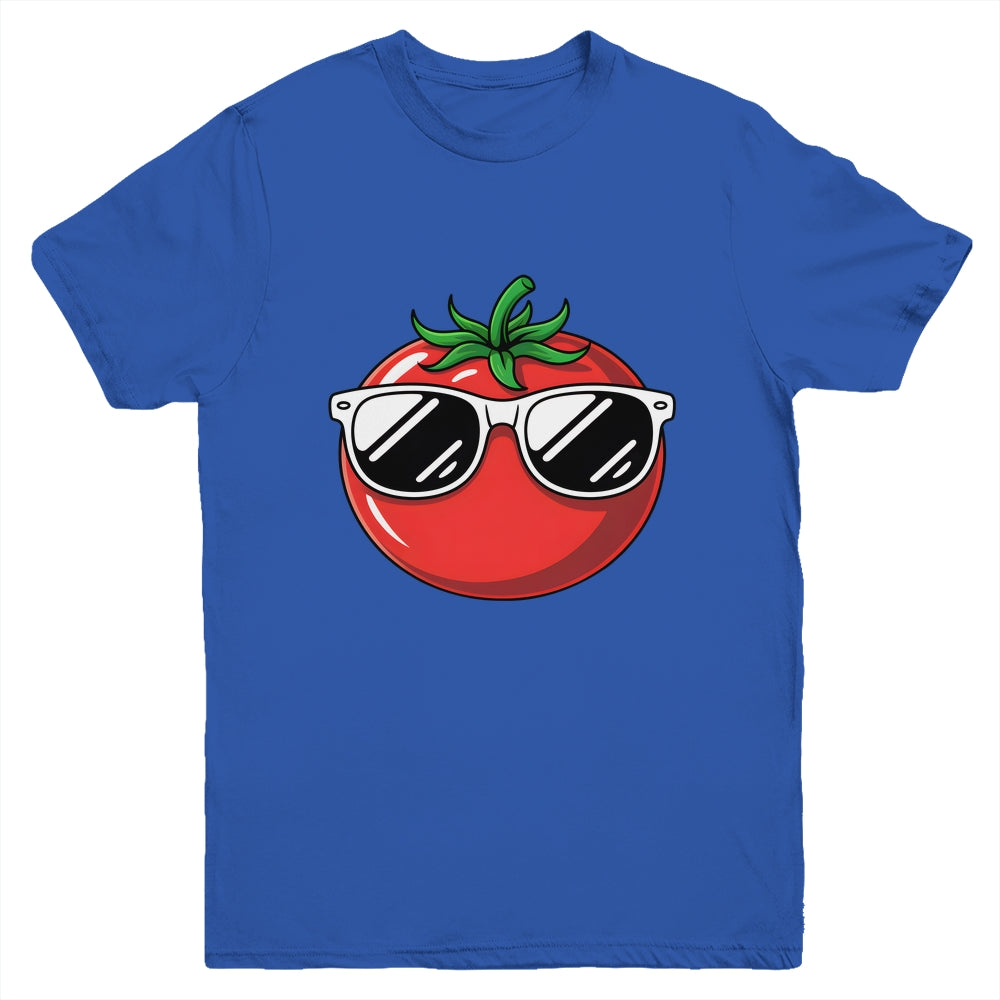 Tomato With Sunglasses Funny Tomatoes Boys Girls Kids Youth Shirt | siriusteestore