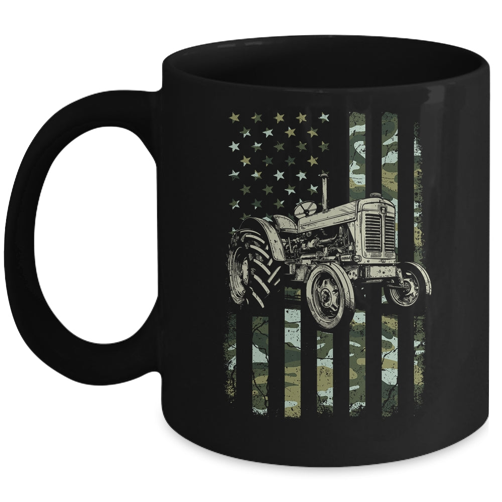 Tractor USA Flag Design For Patriotic Farmer Farming Lover Mug | siriusteestore