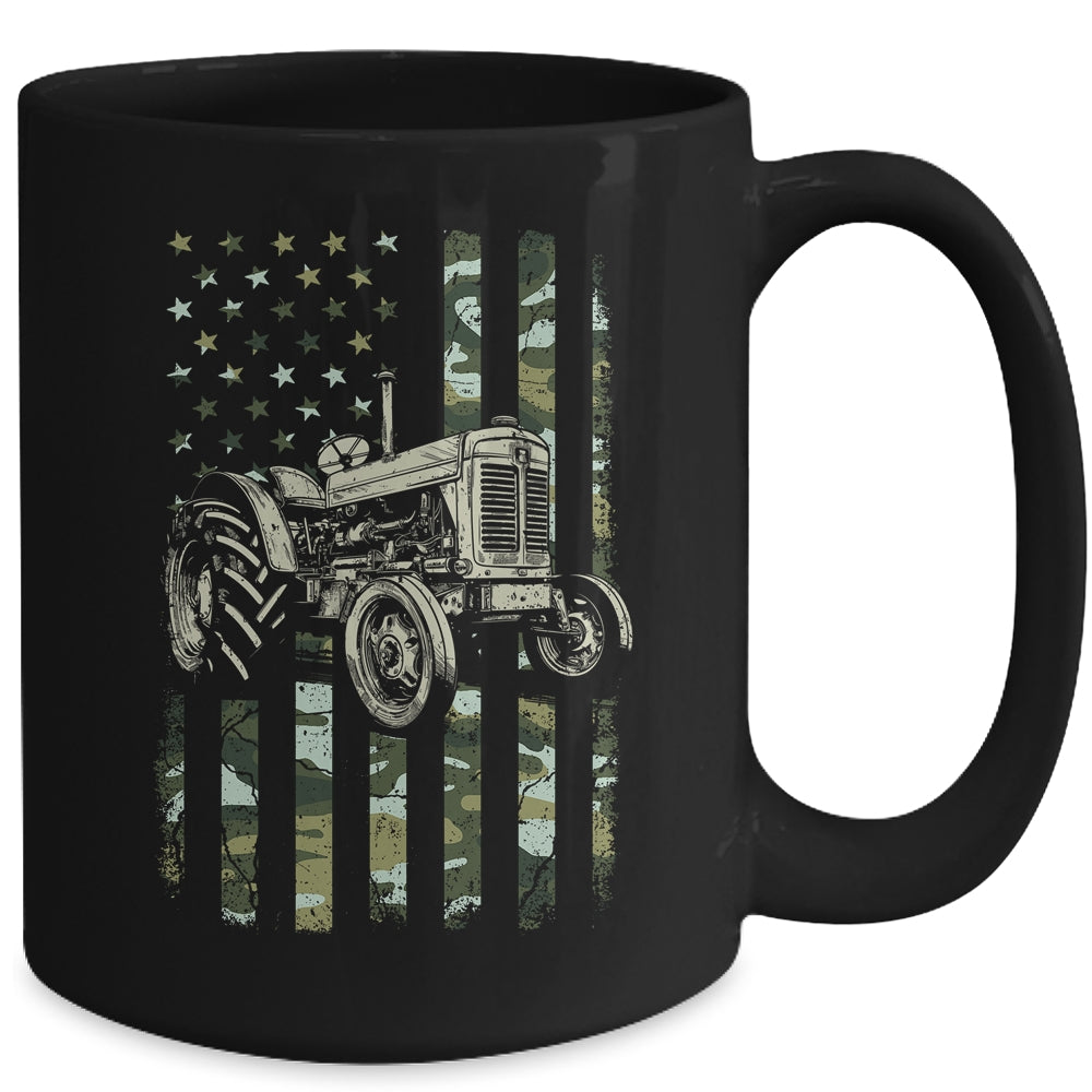 Tractor USA Flag Design For Patriotic Farmer Farming Lover Mug | siriusteestore