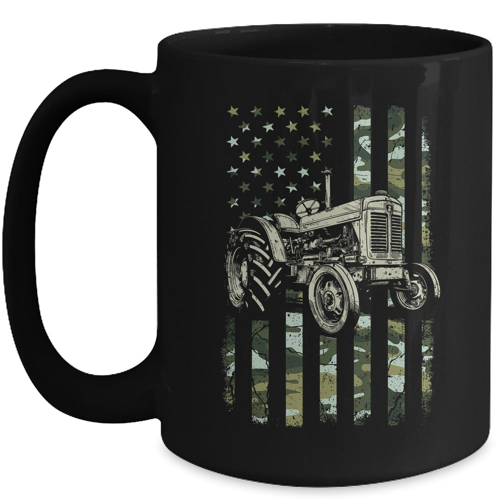 Tractor USA Flag Design For Patriotic Farmer Farming Lover Mug | siriusteestore