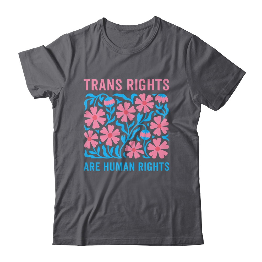Trans Rights Are Human Rights Floral LGBTQ Pride Transgender Shirt & Hoodie | siriusteestore