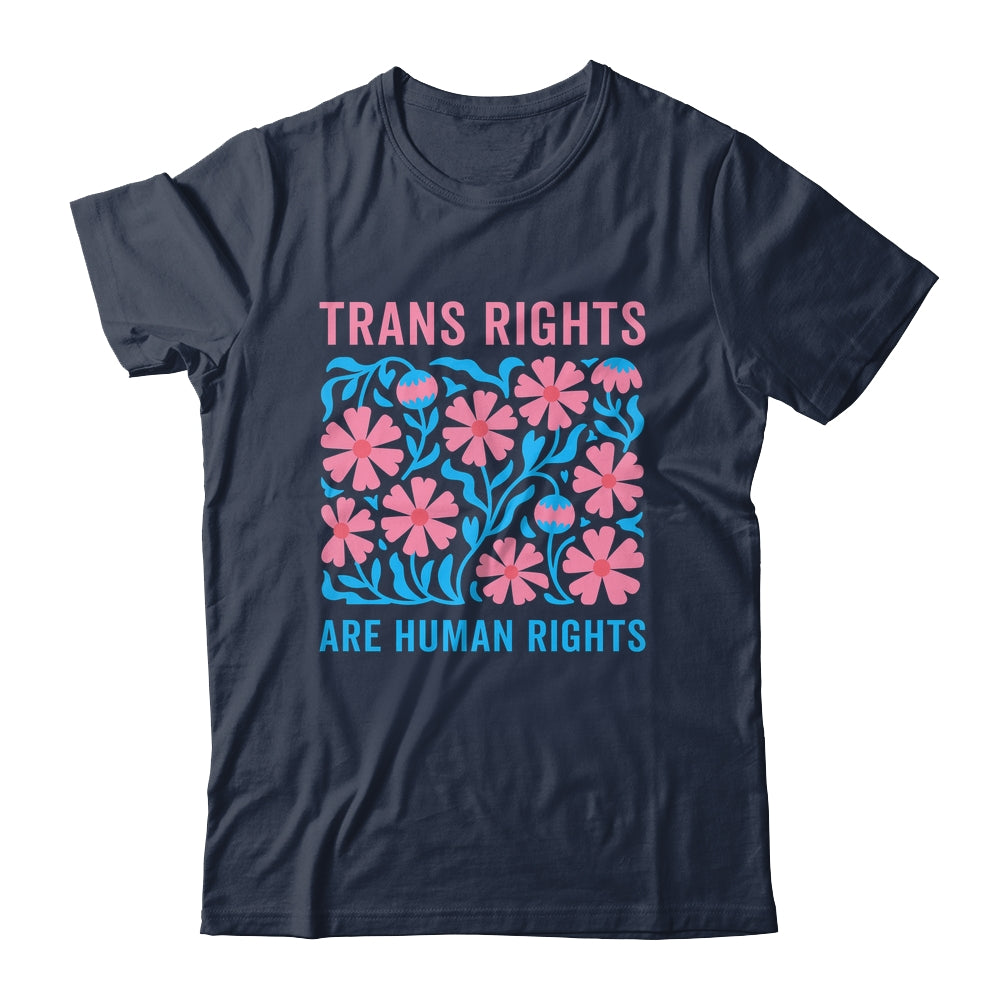 Trans Rights Are Human Rights Floral LGBTQ Pride Transgender Shirt & Hoodie | siriusteestore