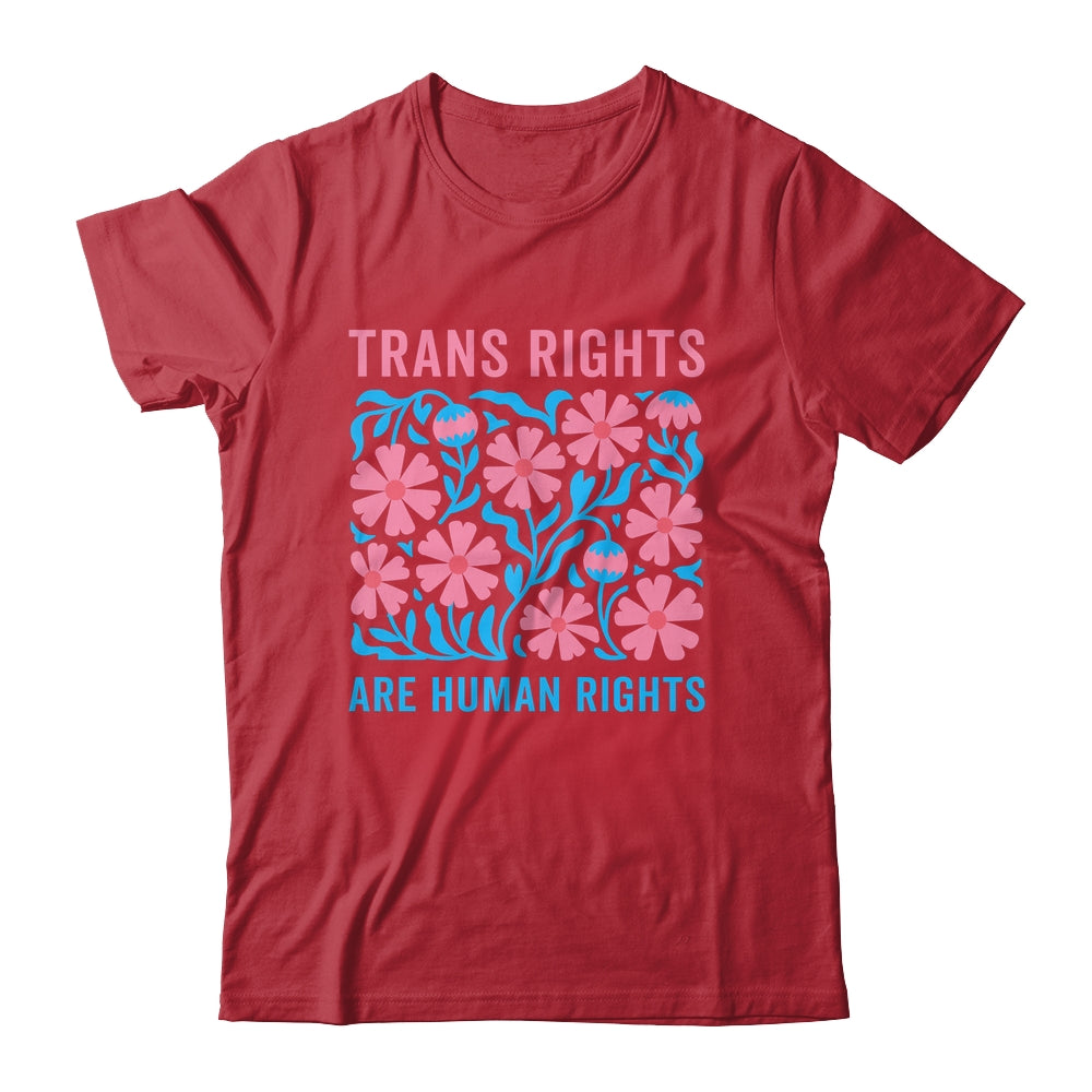 Trans Rights Are Human Rights Floral LGBTQ Pride Transgender Shirt & Hoodie | siriusteestore