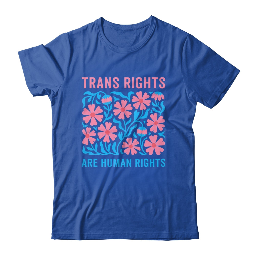 Trans Rights Are Human Rights Floral LGBTQ Pride Transgender Shirt & Hoodie | siriusteestore
