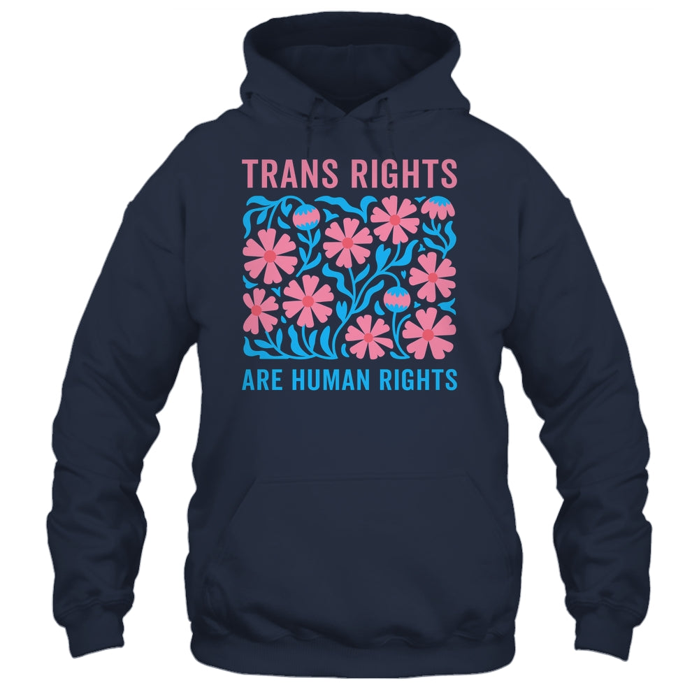 Trans Rights Are Human Rights Floral LGBTQ Pride Transgender Shirt & Hoodie | siriusteestore