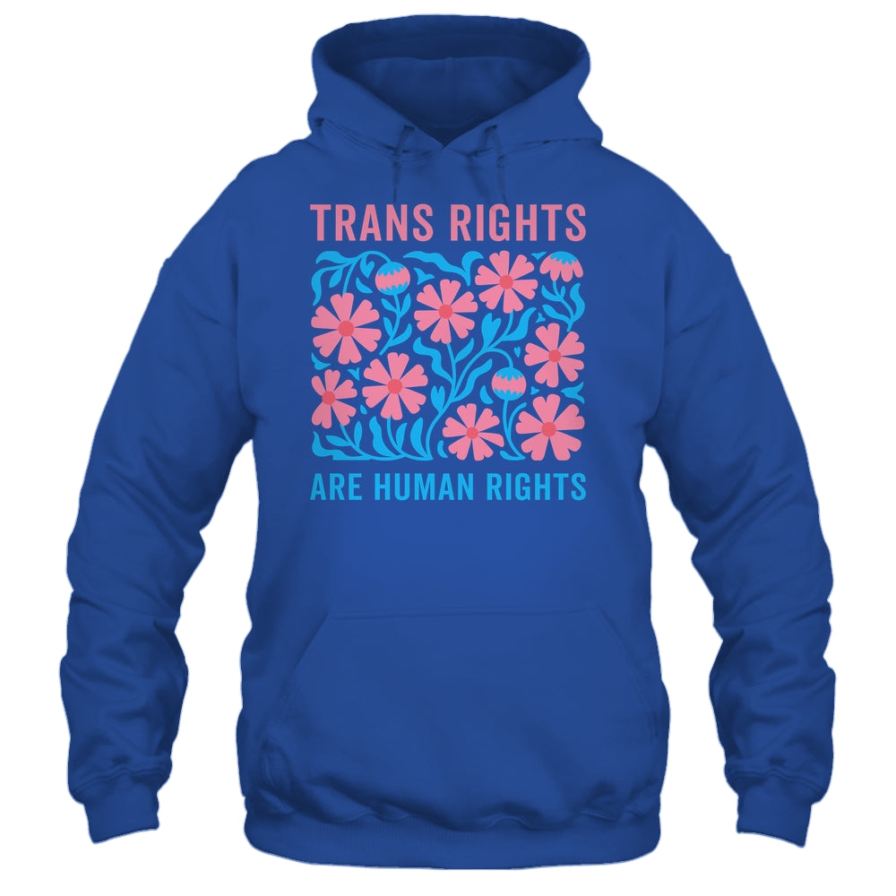 Trans Rights Are Human Rights Floral LGBTQ Pride Transgender Shirt & Hoodie | siriusteestore