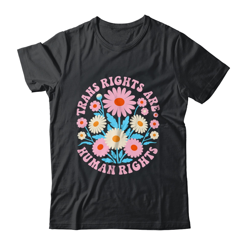 Trans Rights Are Human Rights LGBTQ Pride Transgender Floral Shirt & Tank Top | siriusteestore