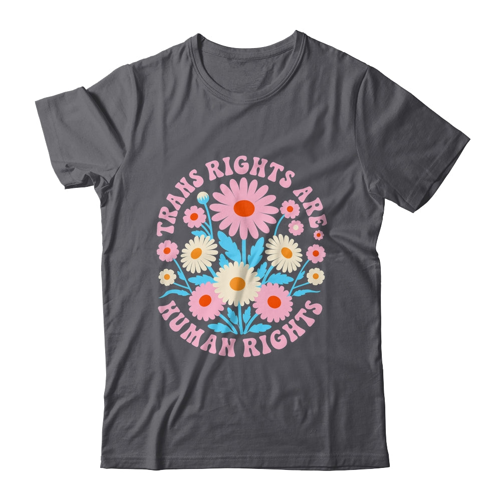 Trans Rights Are Human Rights LGBTQ Pride Transgender Floral Shirt & Tank Top | siriusteestore