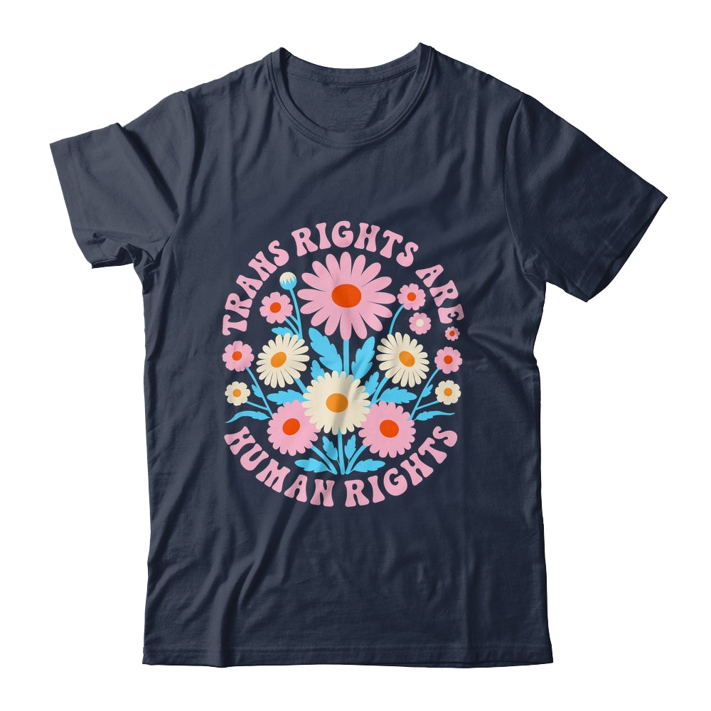 Trans Rights Are Human Rights LGBTQ Pride Transgender Floral Shirt & Tank Top | siriusteestore