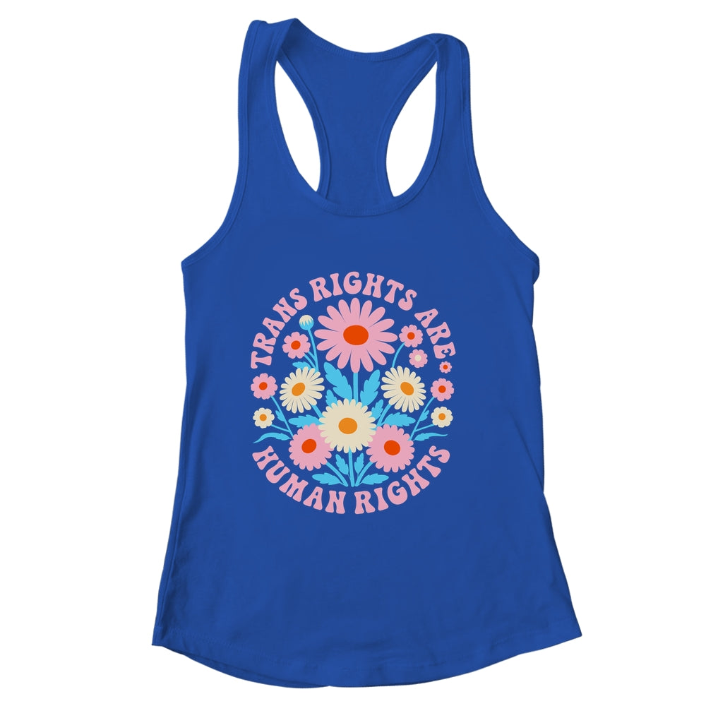 Trans Rights Are Human Rights LGBTQ Pride Transgender Floral Shirt & Tank Top | siriusteestore