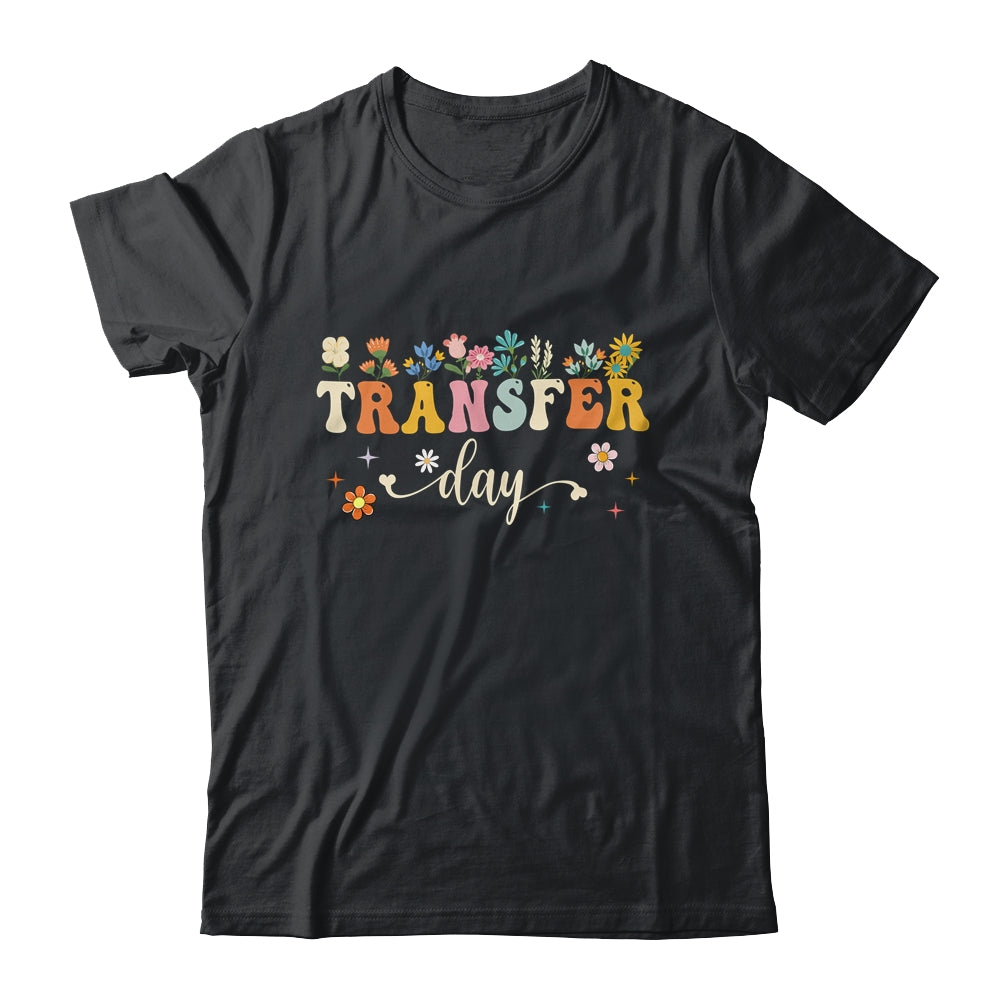 Transfer Day IVF Transfer Day Couple Mom Dad Flowers Shirt & Tank Top | siriusteestore