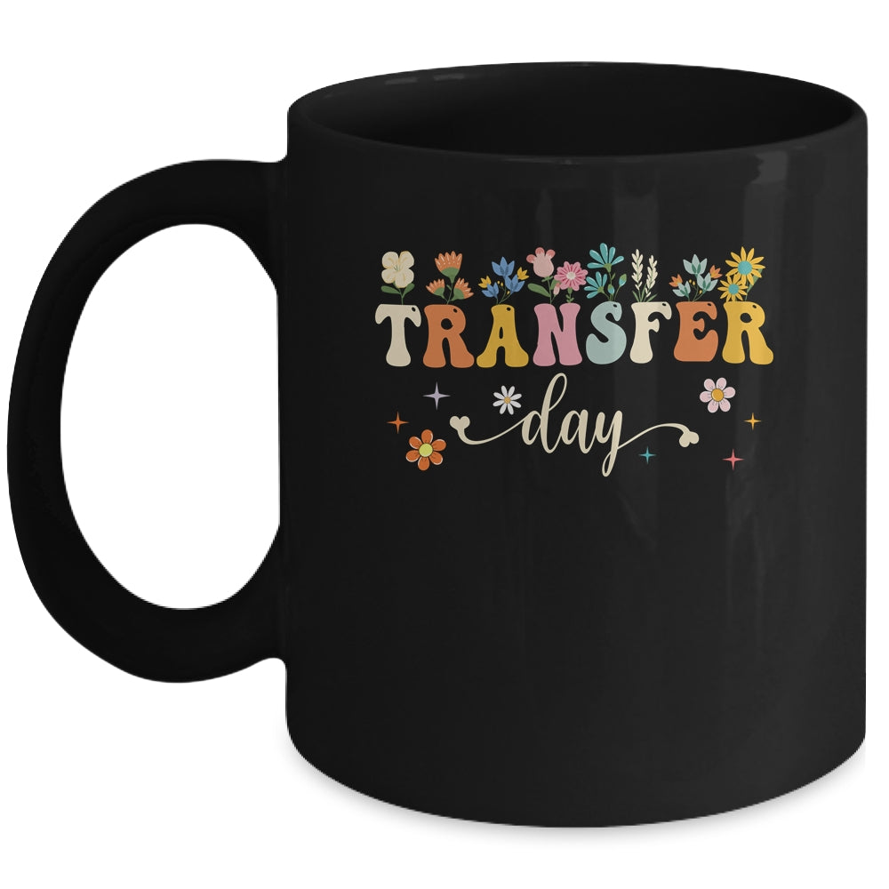 Transfer Day IVF Transfer Day Couple Mom Dad Flowers Mug | siriusteestore