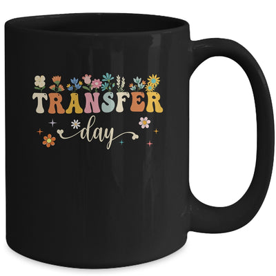 Transfer Day IVF Transfer Day Couple Mom Dad Flowers Mug | siriusteestore