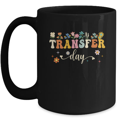 Transfer Day IVF Transfer Day Couple Mom Dad Flowers Mug | siriusteestore