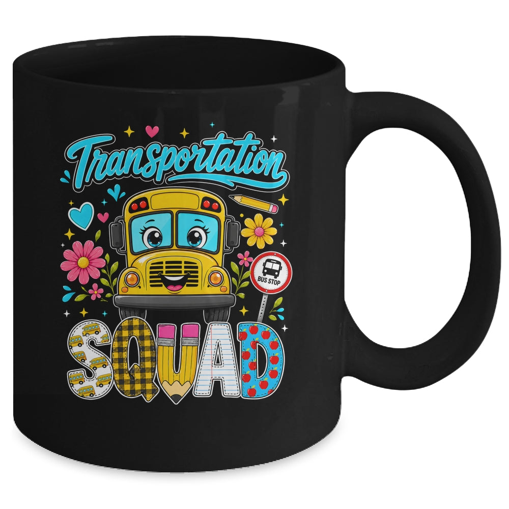 Transportation Squad Bus Driver Cute Back To School Bus Mug | siriusteestore