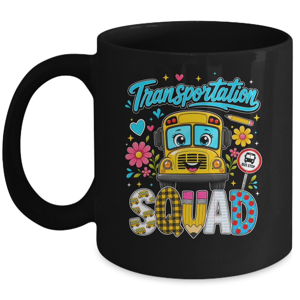 Transportation Squad Bus Driver Cute Back To School Bus Mug | siriusteestore