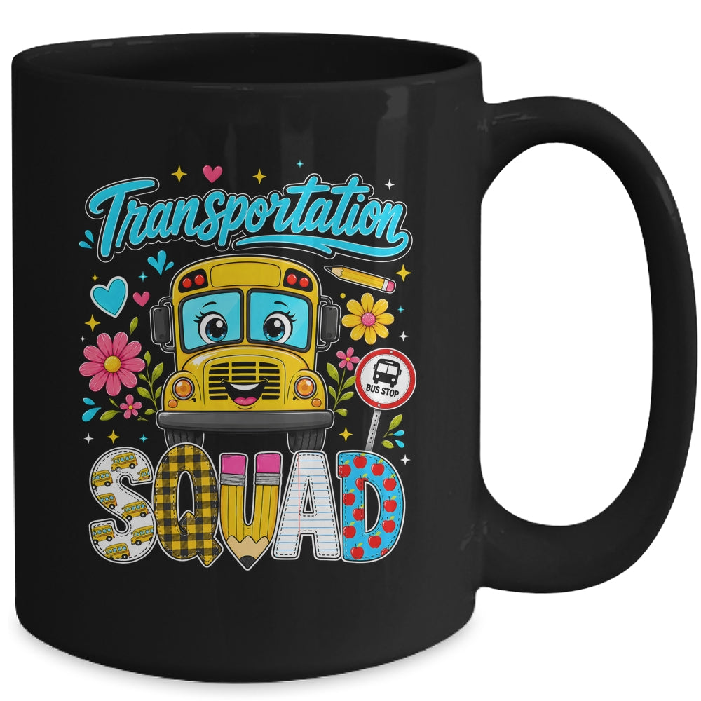 Transportation Squad Bus Driver Cute Back To School Bus Mug | siriusteestore
