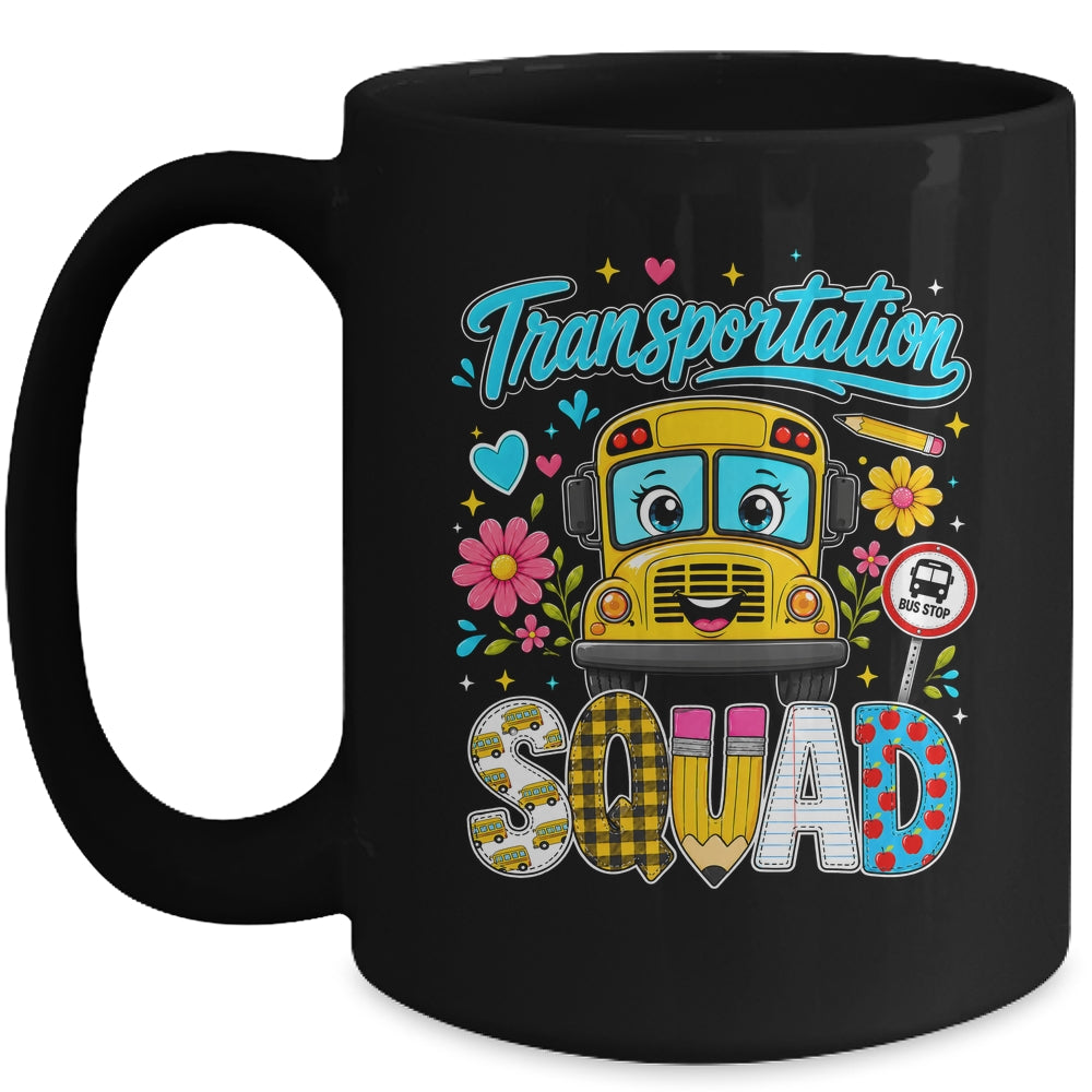 Transportation Squad Bus Driver Cute Back To School Bus Mug | siriusteestore