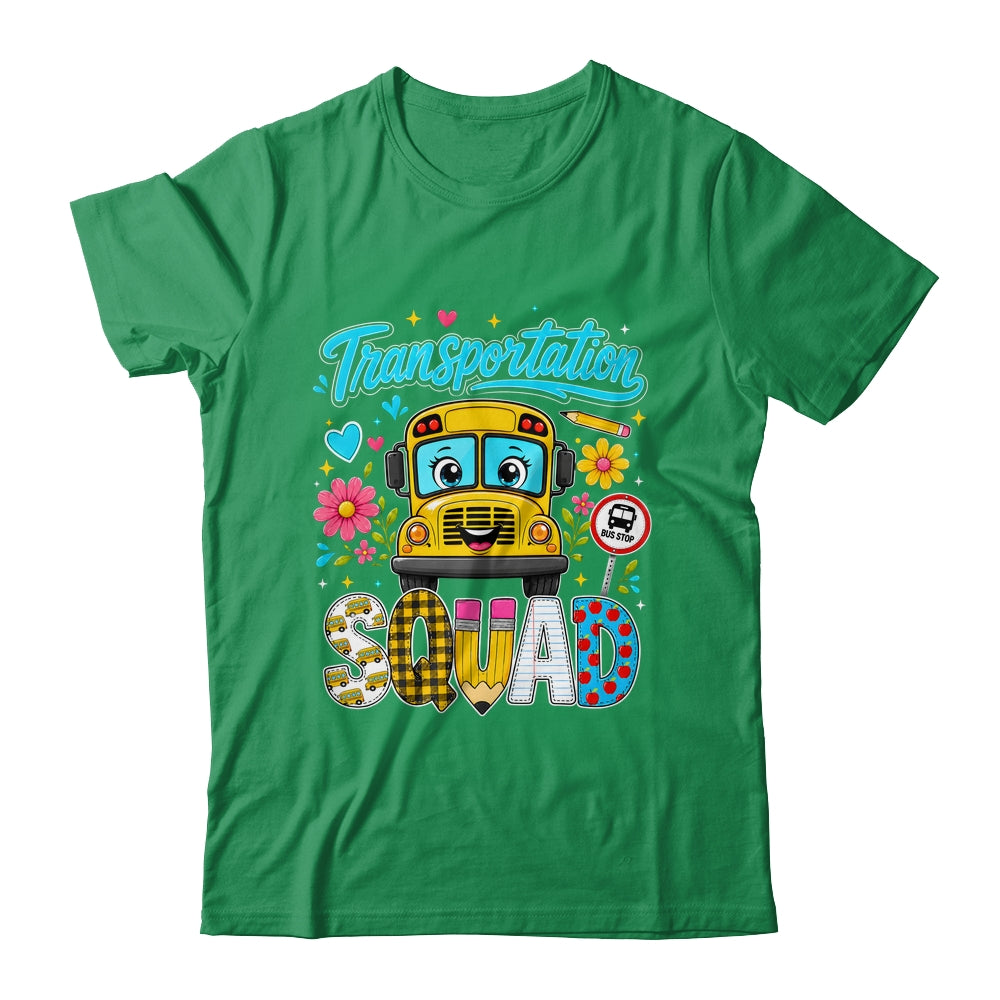 Transportation Squad Bus Driver Cute Back To School Bus Shirt & Hoodie | siriusteestore
