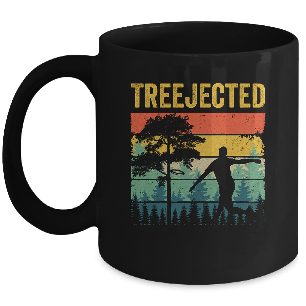 Treejected Funny Disc Golf Discs Hit Stupid Trees Vintage Mug | siriusteestore