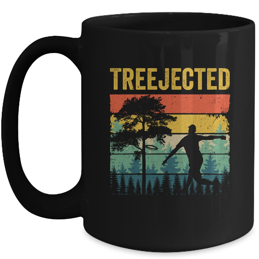 Treejected Funny Disc Golf Discs Hit Stupid Trees Vintage Mug | siriusteestore