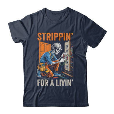 Trippin' For A Livin' Funny Skeleton Electrician Lover Shirt & Tank Top | siriusteestore