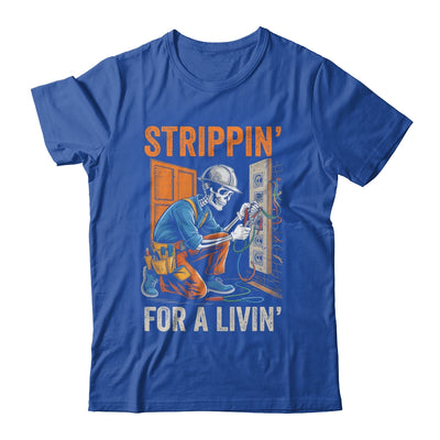 Trippin' For A Livin' Funny Skeleton Electrician Lover Shirt & Tank Top | siriusteestore