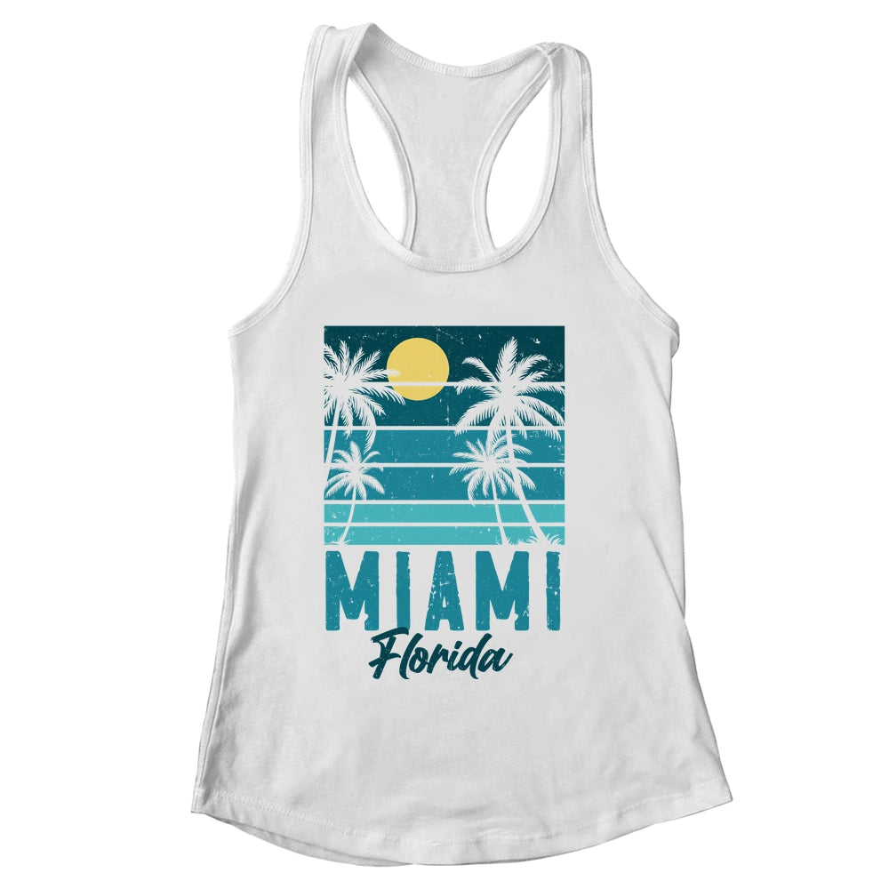 Tropical Summer Vacation Palm Trees Miami Beach Florida Shirt & Tank Top | siriusteestore