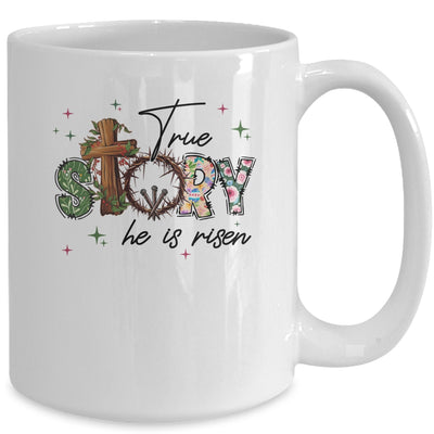 True Story He Is Risen Retro Easter Vintage Easter Christian Mug | siriusteestore