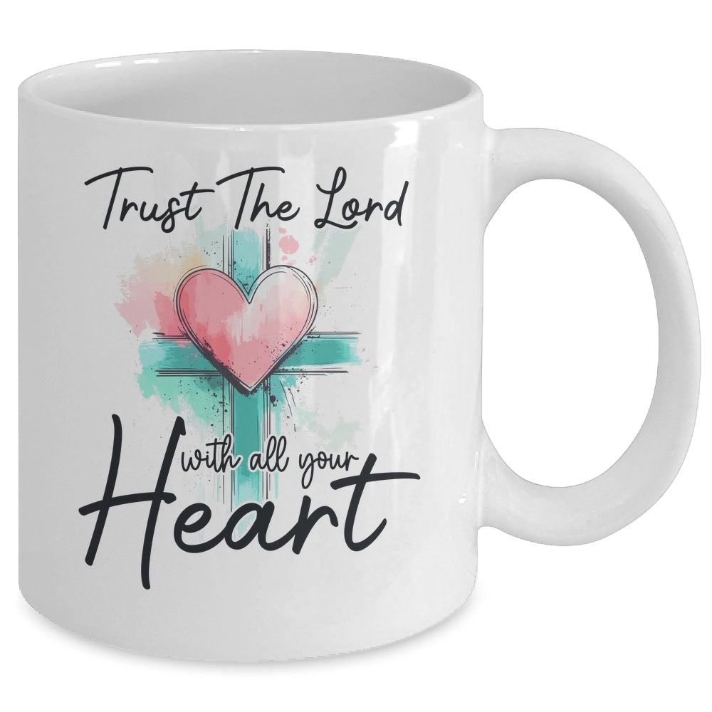 Trust The Lord With All Your Heart Christian Bible Verse Mug | siriusteestore