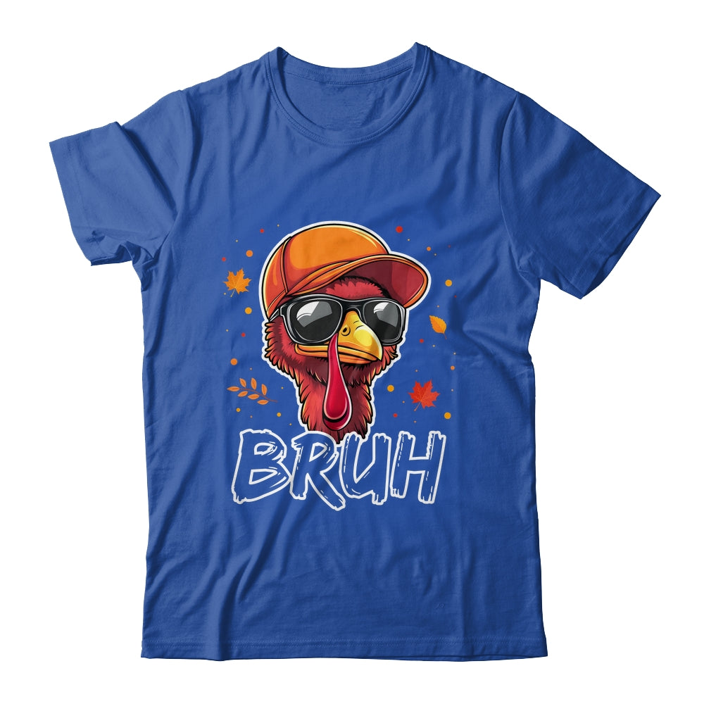 Turkey Face Thanksgiving Bruh Meme Boys Men Turkey Funny Shirt & Hoodie | siriusteestore