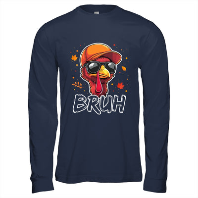 Turkey Face Thanksgiving Bruh Meme Boys Men Turkey Funny Shirt & Hoodie | siriusteestore