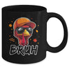 Turkey Face Thanksgiving Bruh Meme Boys Men Turkey Funny Mug | siriusteestore