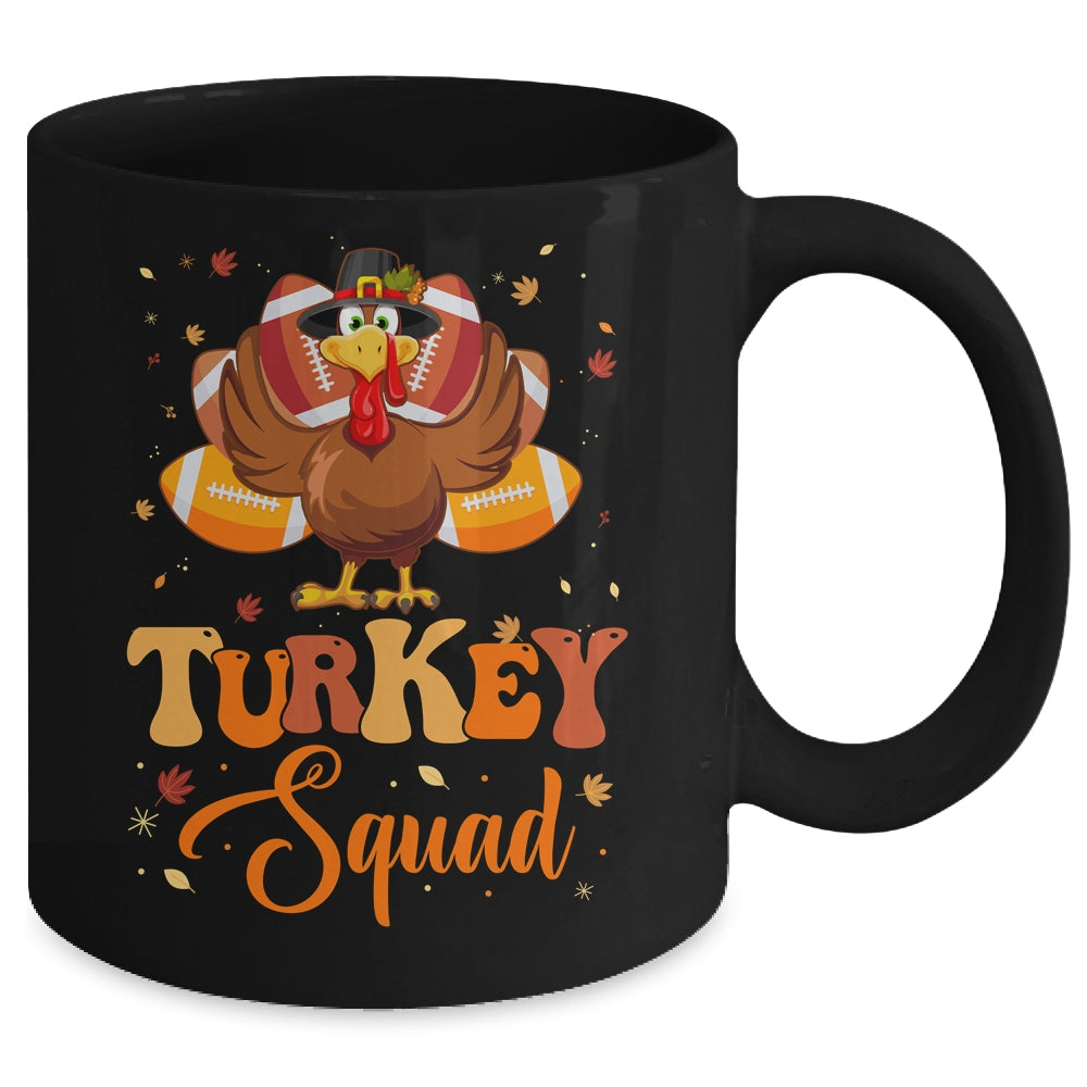 Turkey Squad Funny Thanksgiving Day 2023 Football Autumn Mug | siriusteestore