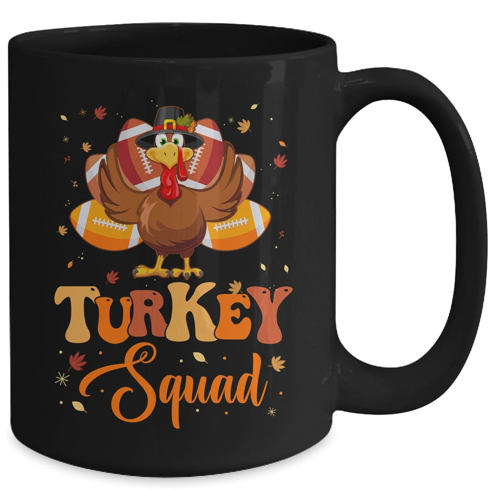 Turkey Squad Funny Thanksgiving Day 2023 Football Autumn Mug | siriusteestore