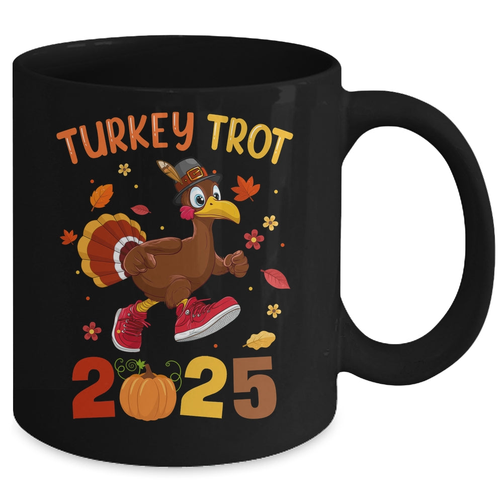 Turkey Trot 2025 Thanksgiving Turkey Running Runner Autumn Mug | siriusteestore