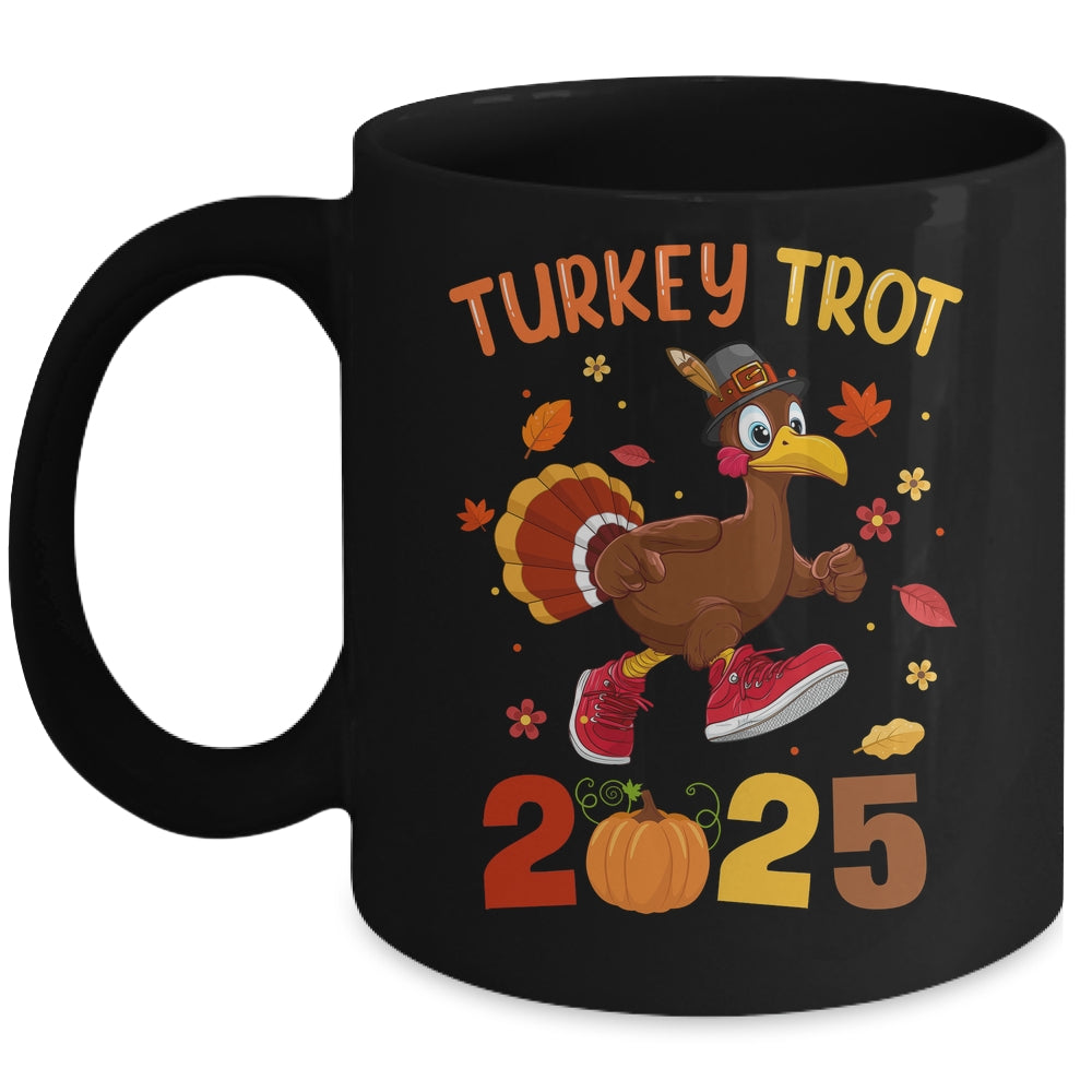 Turkey Trot 2025 Thanksgiving Turkey Running Runner Autumn Mug | siriusteestore
