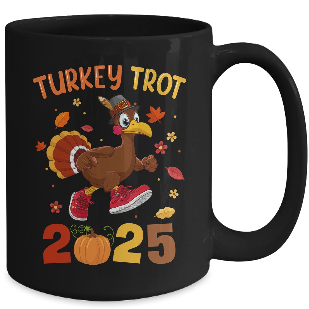 Turkey Trot 2025 Thanksgiving Turkey Running Runner Autumn Mug | siriusteestore