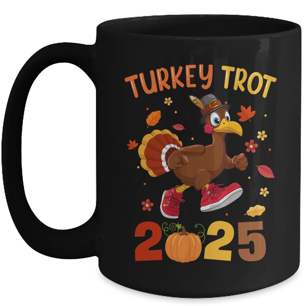 Turkey Trot 2025 Thanksgiving Turkey Running Runner Autumn Mug | siriusteestore