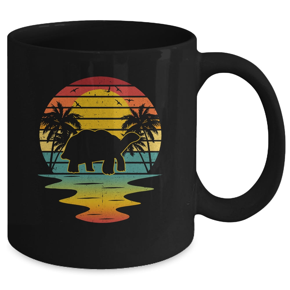 Turtle Design For Men Women Retro Sunset 70s Vintage Turtle Mug | siriusteestore