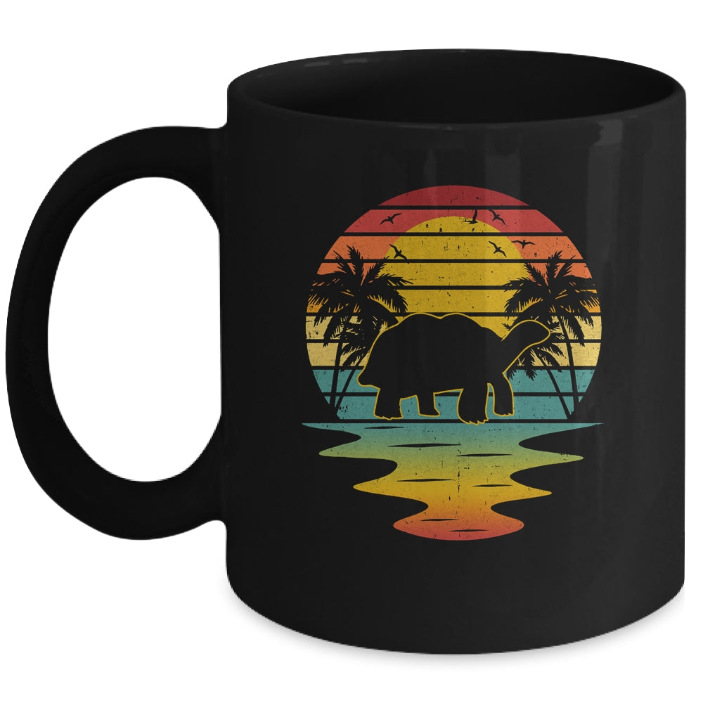 Turtle Design For Men Women Retro Sunset 70s Vintage Turtle Mug | siriusteestore
