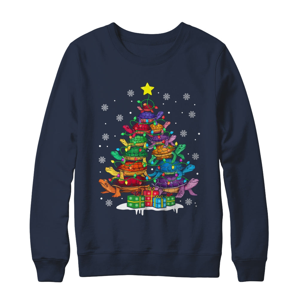 Turtle Tree Christmas Tree Adorable Turtle Christmas Lover Shirt & Sweatshirt | siriusteestore