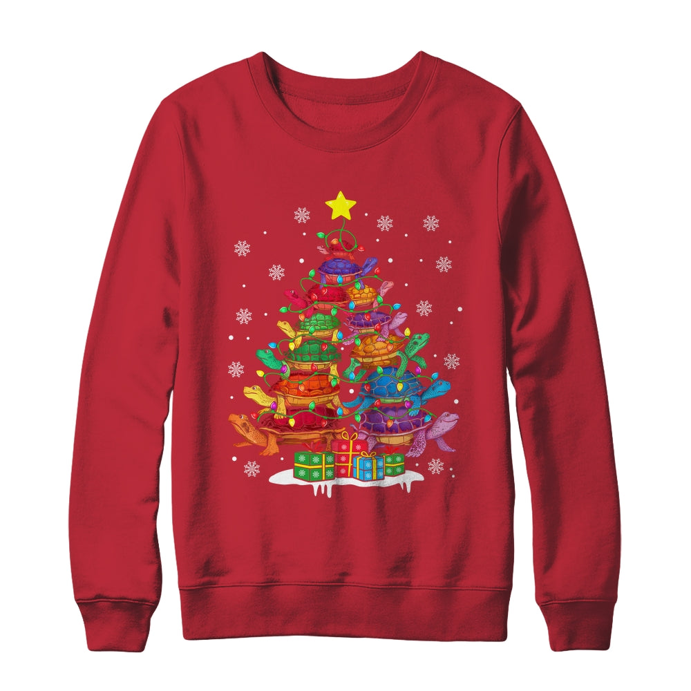 Turtle Tree Christmas Tree Adorable Turtle Christmas Lover Shirt & Sweatshirt | siriusteestore