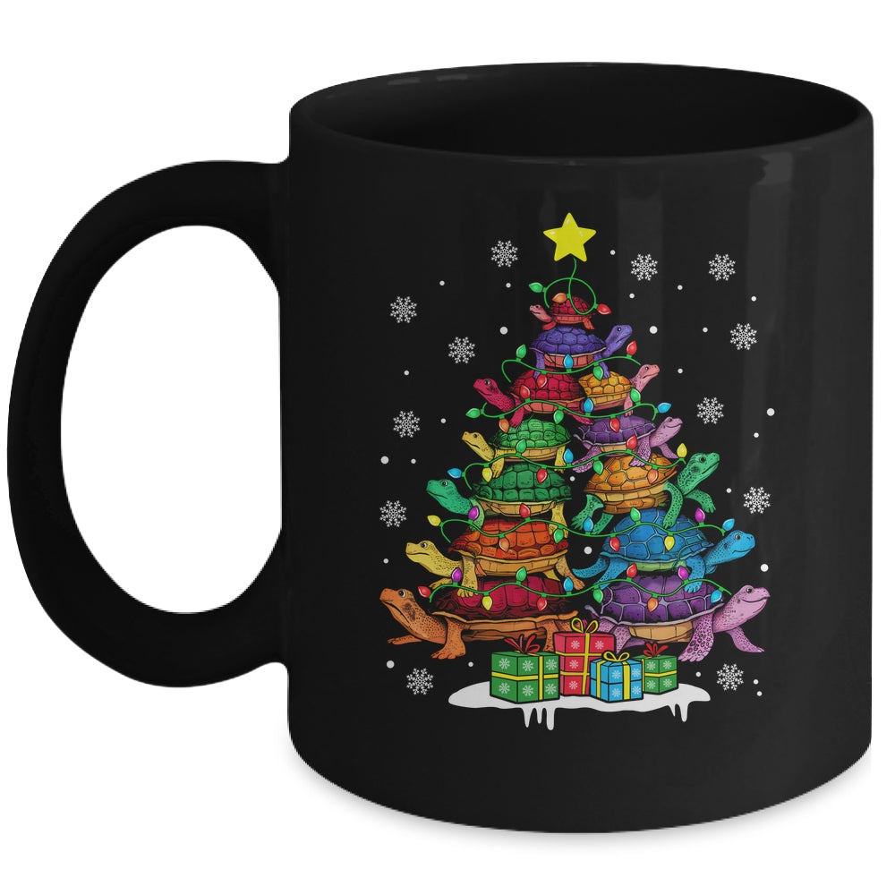 Turtle Tree Christmas Tree Adorable Turtle Christmas Lover Mug | siriusteestore