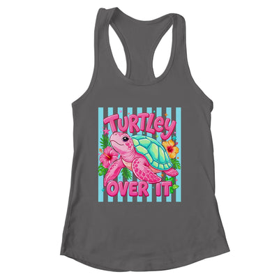 Turtley Over It Striped Turtle Preppy Sea Summer Vibes Floral Shirt & Tank Top | siriusteestore
